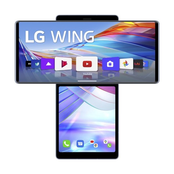 Smartphone LG Wing 8GB/ 128GB/ 6.8'+3.9'/ 5G/ Azul - Imagen 1